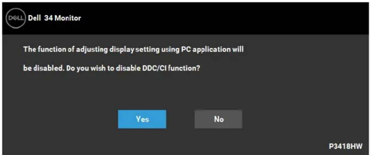 DELL P3418HW - OSD Messages - 4
