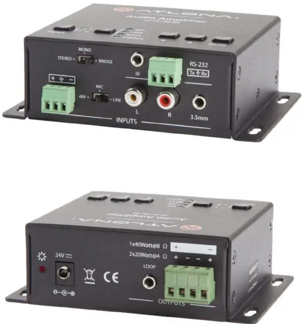 Atlona AT-PA100-G2 - Atlona Stereo/Mono Audio Amplifier - 1