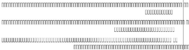 Scanned document with four horizontal lines of dense, unreadable text, possibly a form or structured record.