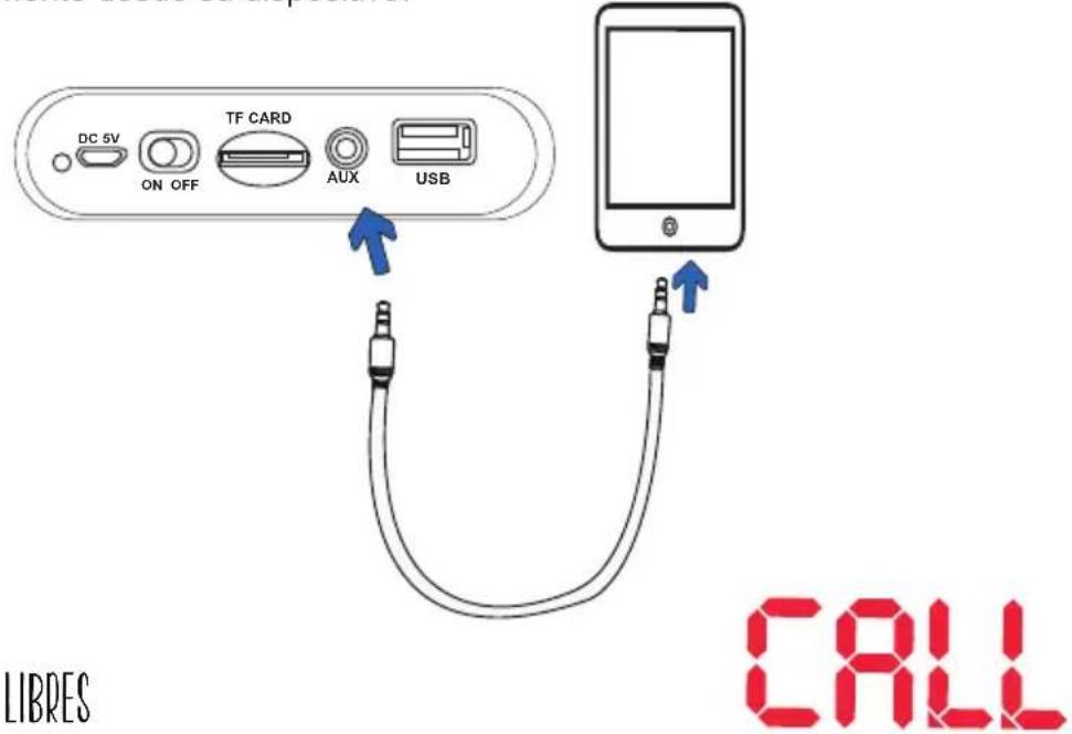 DC 5V ON OFF TF CARD AUX USB LIBRES CALL