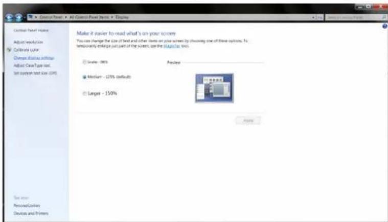 AOC Essential-line E2460SH - Click on the "Change display settings" button. - 1