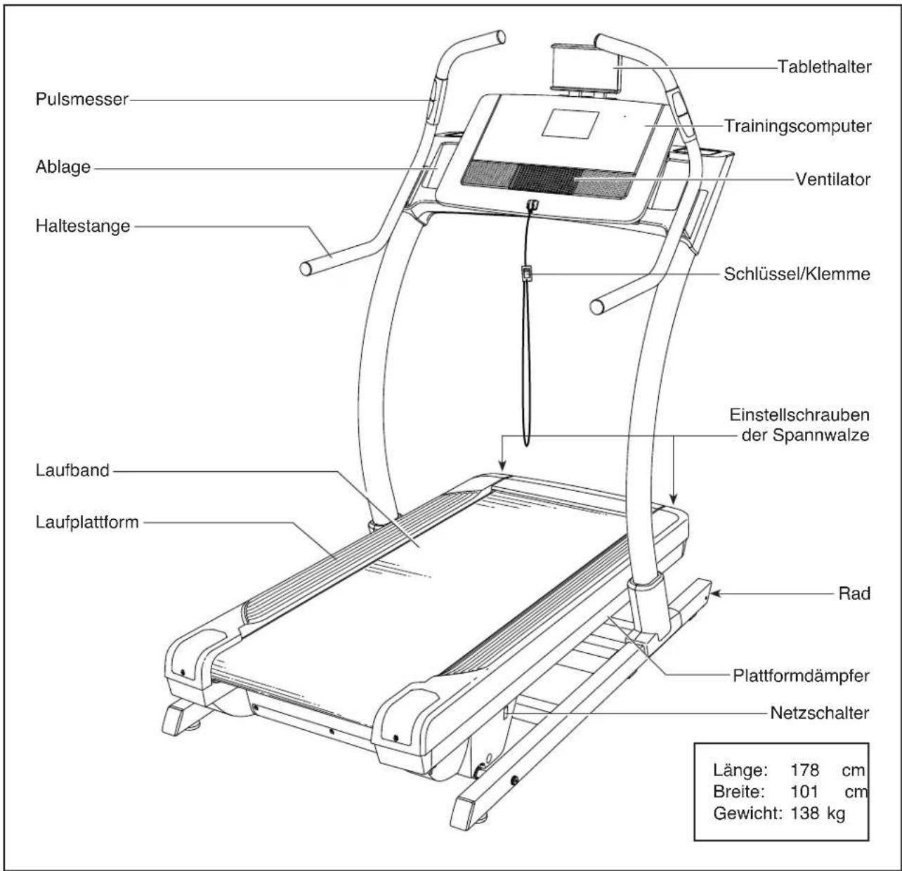 NordicTrack X9i Incline Trainer - BEVOR SIE BEGINNEN - 1