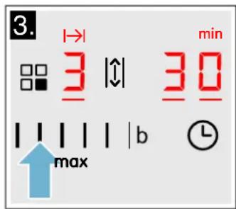 3. →l 3 |←| 30 1 | | | | | b ↑ max min