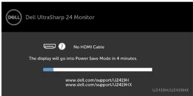 DELL UltraSharp U2419H - OSD Warning Messages - 11