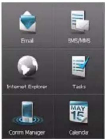 Email SMS/MMS Internet Explorer Tasks Comm Manager Calendar
