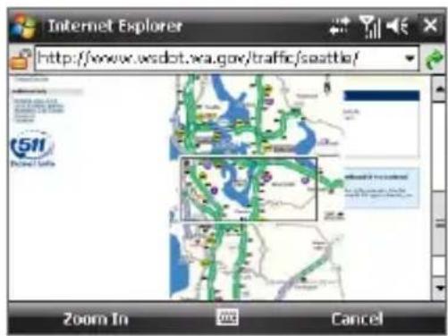 Internet Explorer http://www.wsdot.wa.gov/traffic/seattle/ Zoom In Cancel