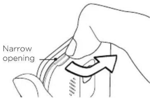 Narrow opening