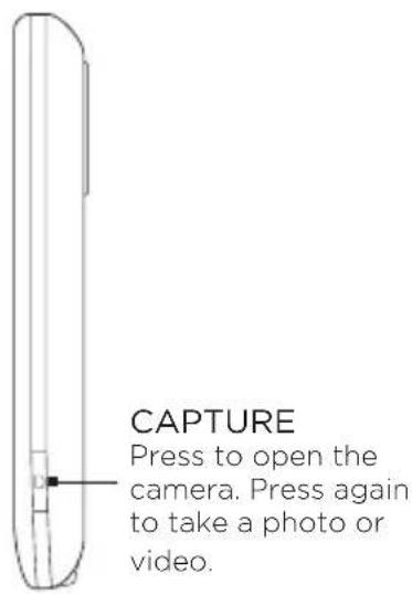 CAPTURE Press to open the camera. Press again to take a photo or video.