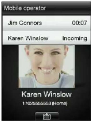 Mobile operator Jim Connors 00:07 Karen Winslow Incoming Karen Winslow 17025555553 (Home)