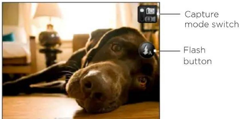 Capture mode switch Flash button