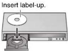 Insert label-up.