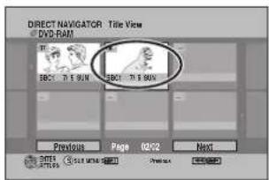 DIRECT NAVIGATOR Title View DVD-RAM 100% 150% 200% 250% 300% 350% 400% 450% 500% Previous Page Q2/2 Next © 2017 DVD-RAM Previous