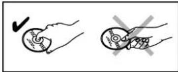 PANASONIC DMR-ES15EBL - ■How to hold a disc - 1