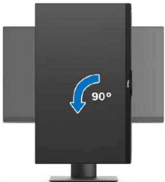 DELL P2719H - Entgegen dem Uhrzeigersinn drehen - 1
