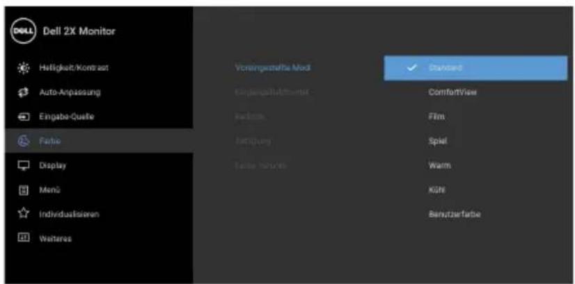 DELL P2719H - Voreinge- stellte Modi - 1