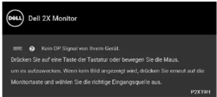 DELL P2719H - HINWEIS: Die Meldung könnte je nach angeschlossenem Eingangssignal leicht unterschiedlich sein. - 1