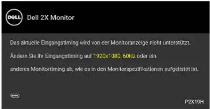 DELL P2719H - OSD-Warnmeldung - 2