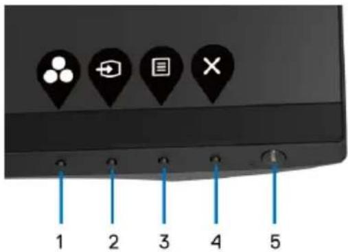 DELL P2719H - Bedienfeldtasten verwenden - 1