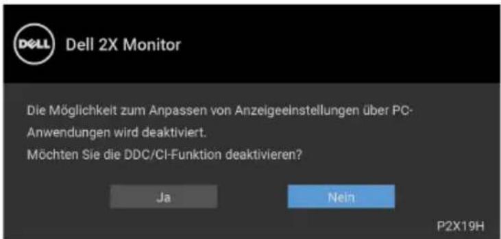 DELL P2719H - HINWEIS: Die Meldung könnte je nach angeschlossenem Eingangssignal leicht unterschiedlich sein. - 1