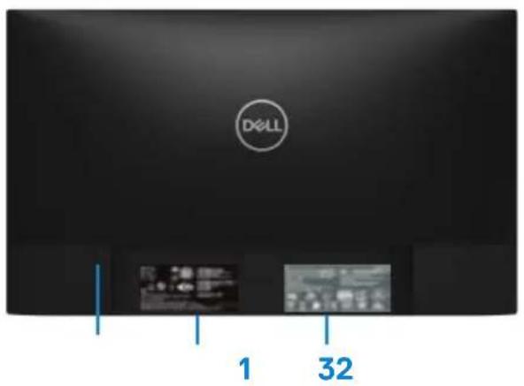 DELL SE2419H - kennzeichnendes Merkmal und Steuerelementen Vorderansicht - 2