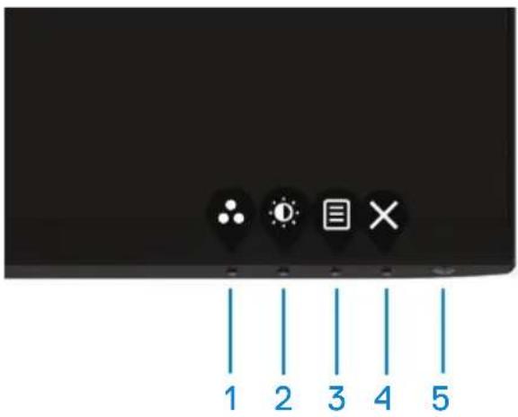DELL SE2419H - Unter Einsatz der Bedienelemente auf der Vorderseite - 1