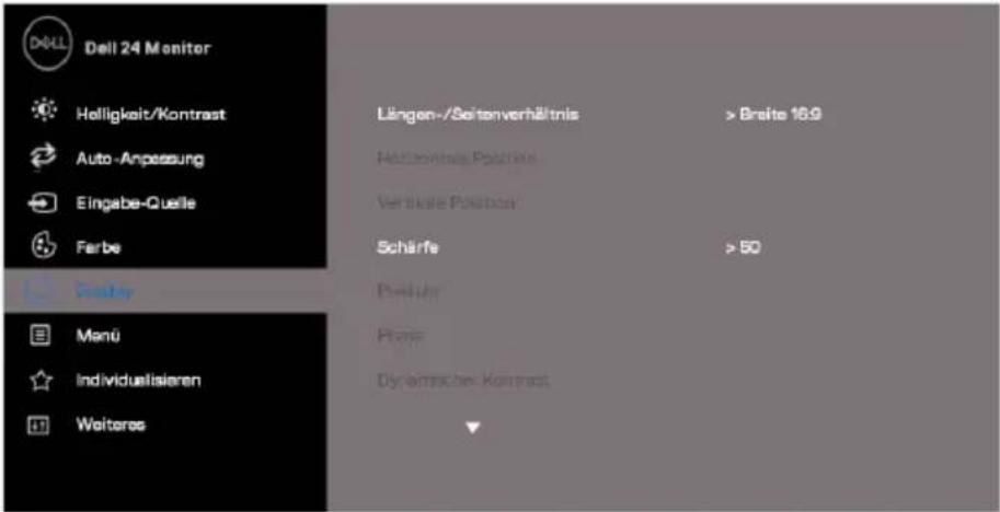 DELL SE2419H - Verwendung des OSD-Menüs (OSD) Zugriff auf das OSD-Menü - 33