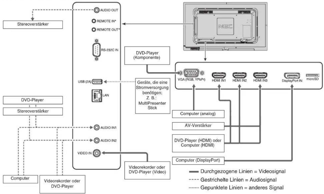 NEC MultiSync C501 - Bevor Sie Geräte anschließen: - 1