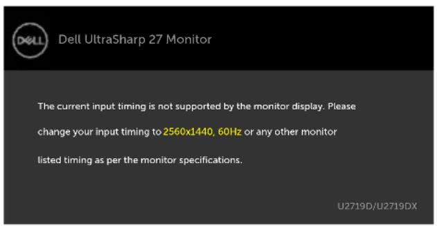 DELL UltraSharp U2719D - OSD Warning Messages - 2