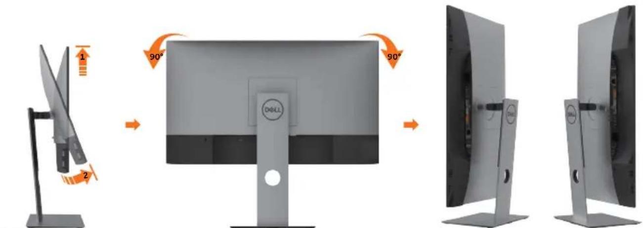 DELL UltraSharp U2719D - Rotating the Monitor - 1