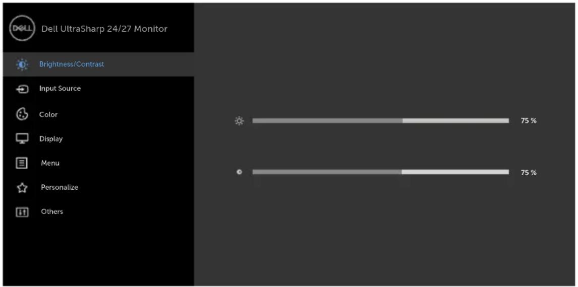 DELL UltraSharp U2719D - Accessing the Menu System - 2