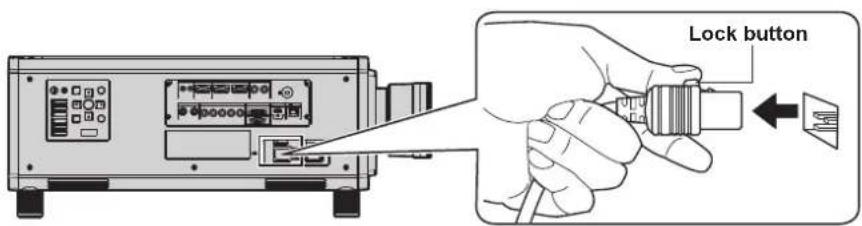 PANASONIC PT-RS11K - How to remove the power cord - 1