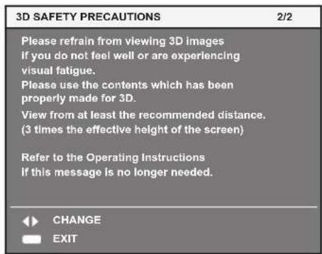 PANASONIC PT-RS11K - [3D SAFETY PRECAUTIONS] - 2