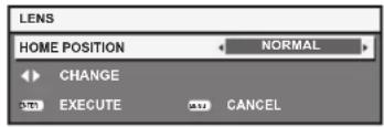 PANASONIC PT-RS11K - Setting the lens position - 1