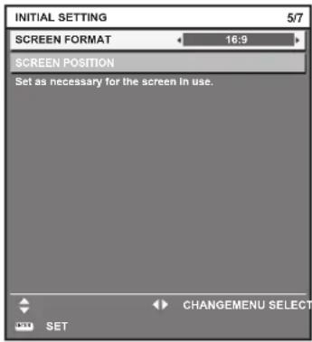 PANASONIC PT-RS11K - Initial setting (screen setting) - 1