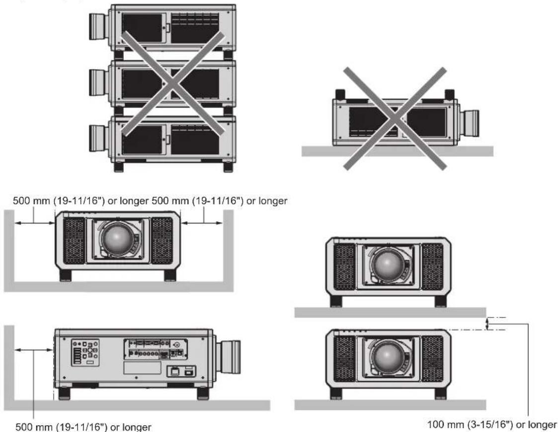 PANASONIC PT-RS11K - ■Cautions when setting up the projector - 2