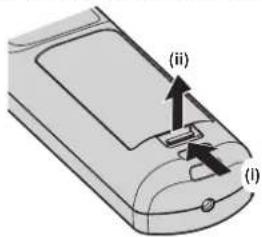 PANASONIC PT-RS11K - Press the guide and lift the cover. - 1