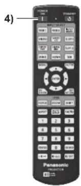 PANASONIC PT-RS11K - Switching on the projector - 3
