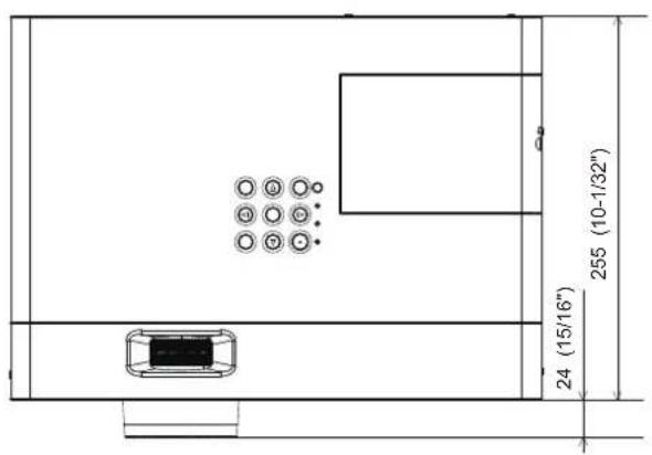 PANASONIC PT-VW360EJ - Dimensions - 1