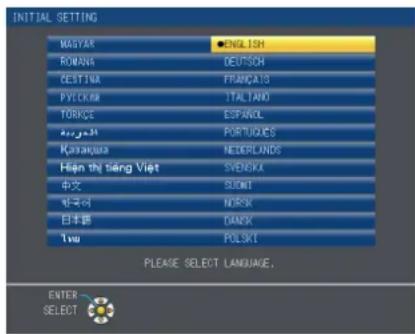 PANASONIC PT-VW360EJ - Initial setting (display language) - 1
