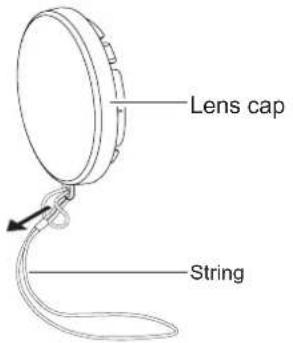 PANASONIC PT-VW360EJ - Attaching the lens cap - 1