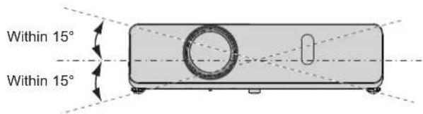 PANASONIC PT-VW360EJ - ■Do not tilt the projector or place it on its side. - 2