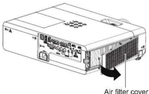 PANASONIC PT-VW360EJ - Removing the air filter unit - 1