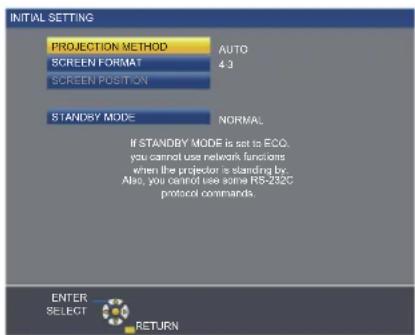 PANASONIC PT-VW360EJ - Initial setting (installation setting) - 2