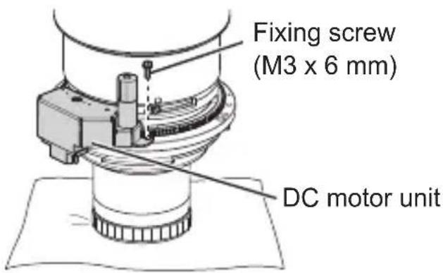 Fixing screw (M3 x 6 mm) DC motor unit