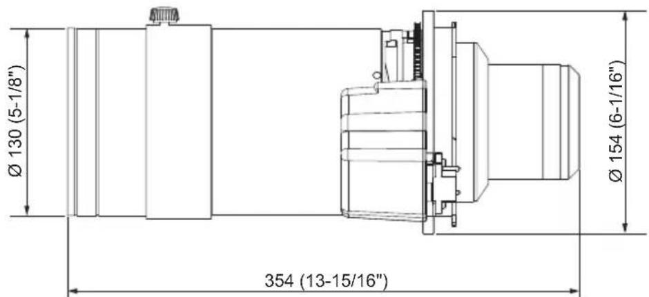 Ø 130 (5-1/8") Ø 154 (6-1/16") 354 (13-15/16)