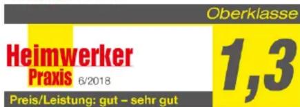 Oberklasse Heimwerker Praxis 6/2018 Preis/Leistung: gut – sehr gut 1,3