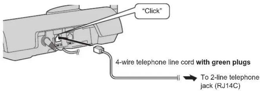 PANASONIC KX-TH112 - Connecting the telephone line cord - 1