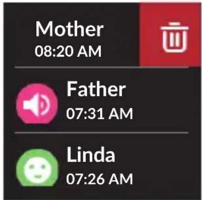 Mother 08:20 AM Father 07:31 AM Linda 07:26 AM