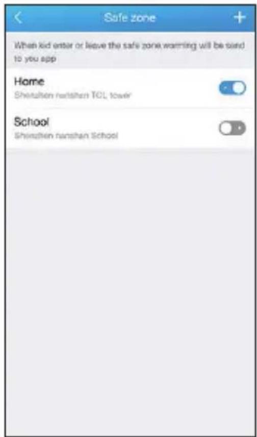 Safe zone When kid enter or leave the safe zone warming will be said to you app Home Shenzhen hanshan TCL tower School Shenzhen hanshan School