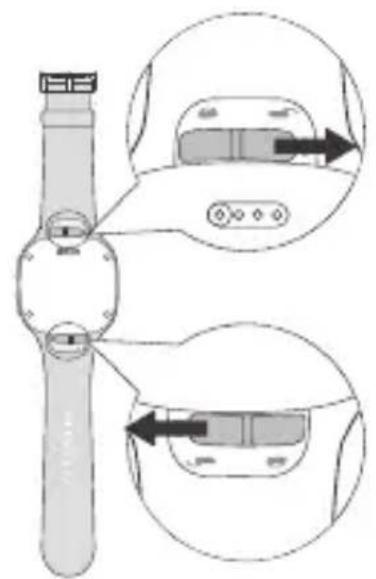 Diagram illustrating a device's internal components with magnified views showing internal structure and connection points.